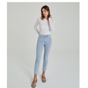 NWT AG Isabelle Side Panel crop jeans 27 $235